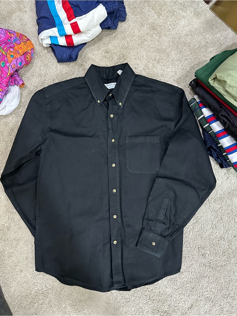 Covington Black Button-Down Dress Shirt